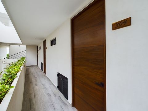 Here is the entrance to apartment 304, all apartment are marked with their number and the path to your property will be indicated by staff at reception should you need assistance.