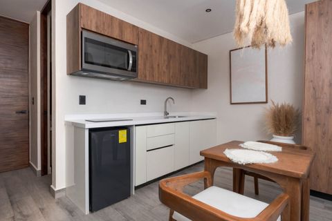 Unleash your inner chef in our exquisite kitchen! Featuring sleek design and luxury amenities, it's perfect for preparing everything from quick snacks to gourmet meals while enjoying your stay at Chaac Tulum.