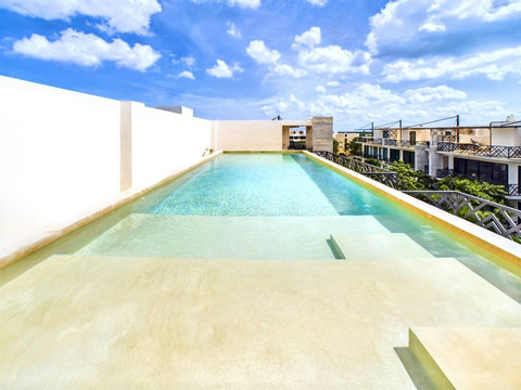 Relax and unwind in our terrace pool, the perfect spot to soak up the charm of the surroundings.