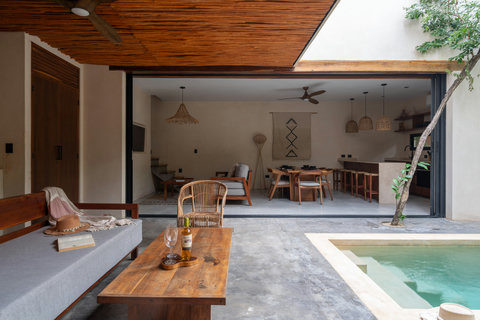 A modern tropical retreat with expansive open living, private plunge pool, and organic materials. Designed for comfort, flow, and an elevated sense of calm and privacy.
