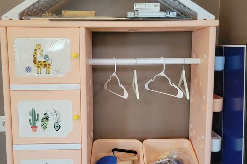 Kids Closet and Game Sets in the Family Room