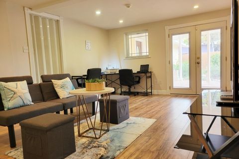 Office with Computer Desks, Twin Sofabed, and Smart TV with Google Chromecast for Netflix, YouTube etc.