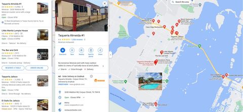 A variety of restaurants nearby. The closest one is just 2 minutes away.