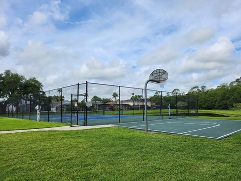 Tennis and basketball court.