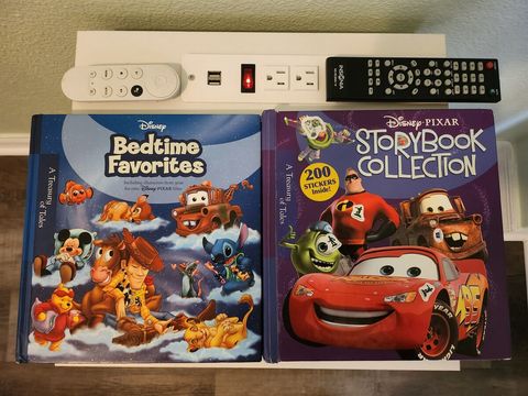 Disney story books for young children.