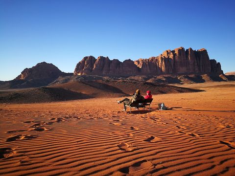 Sunsets, sunrises, stargazing, jeep tours, camel rides, hiking, yoga, megitation, shisha, zarb food, campfire,... so many reasons to visit Mohammed Mutlak camp. Looking forward to see you and meet you soon. Enjoy Jordan! :)