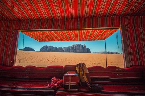 Did you know that Wadi Rum is one of UNESCO world natural heritages? And did you know that this is view from our main tent where you can enjoy dinner, breakfast or relax by campfire with this magnificent view?