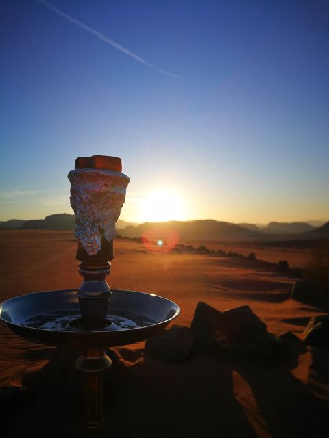 Shisha & sunset view from our camp.