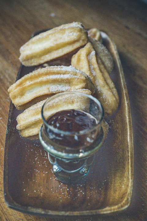 Our famous churros with local chocolate
