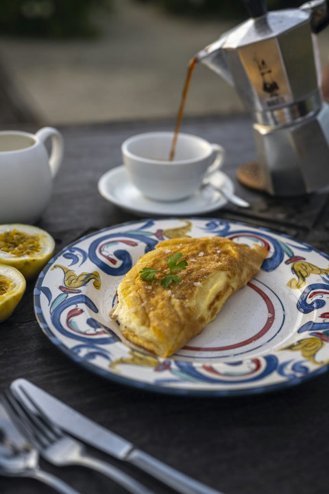 Eggs and Coffee Breakfast