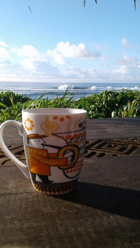 Coffee by the beach 