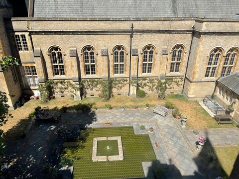 The communal courtyard and water feature. 