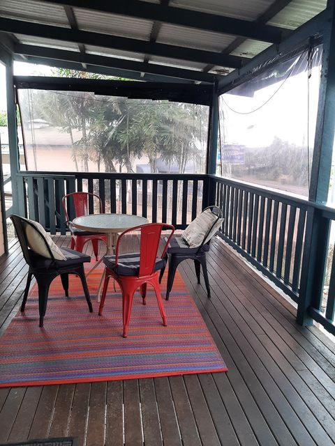 Balcony from the kitchen double doors
