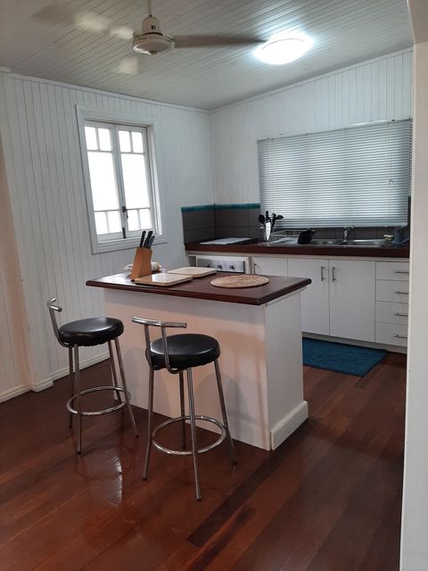 Kitchen island and stools