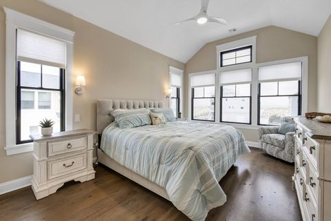 King master bedroom on the top floor with ocean views.