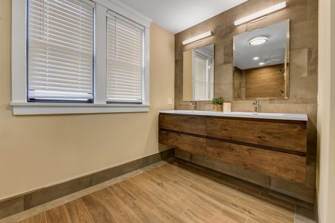 master bathroom with double sinks