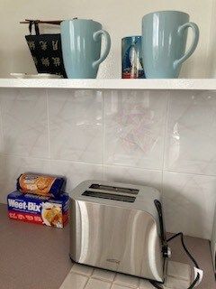 Toaster, Weet-Bix & biscuits.