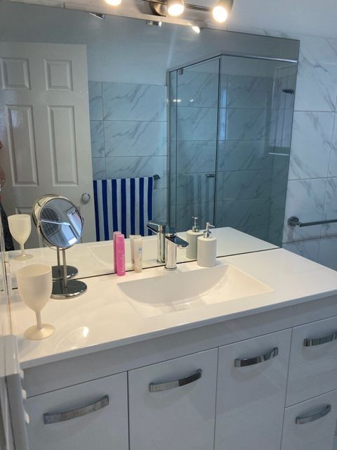 Luxury bathroom immaculately clean.