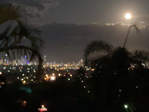 Full moon over the Gold Coast skyline.