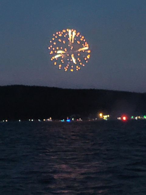 Fireworks on Lake Ouachita @Mountain Harbor and Brady Mountain on Memorial day and 4th of July