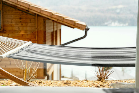Bedroom 1's private retreat: a hammock with stunning Interlaken lake views