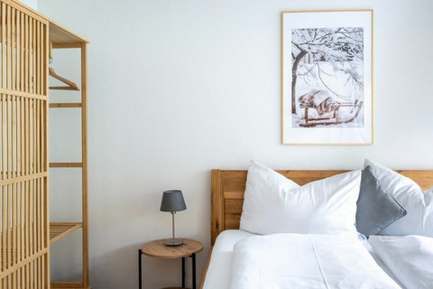 bedroom with high quality linen