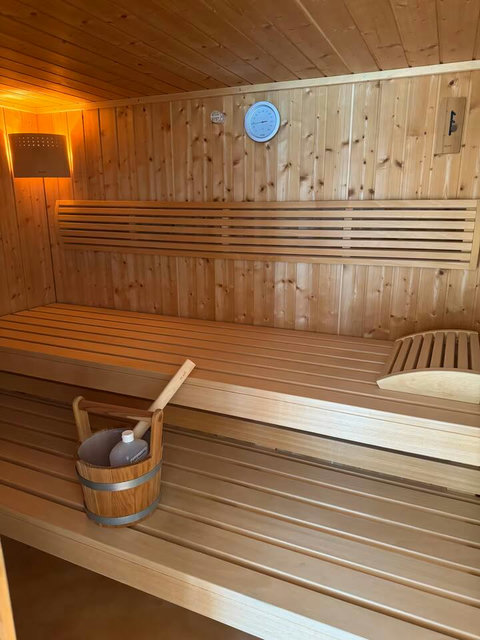 Exclusive Finnish Sauna.  Enjoy detoxification and relaxation in your private sauna. The perfect high-end amenity after a day hiking the Swiss Alps.