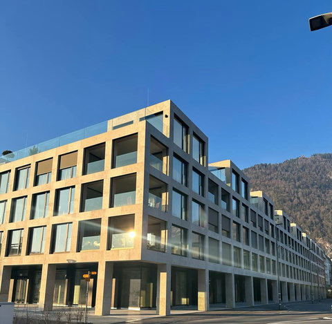 Modern building with step-free access, allowing you to enter comfortably from Interlaken West station.