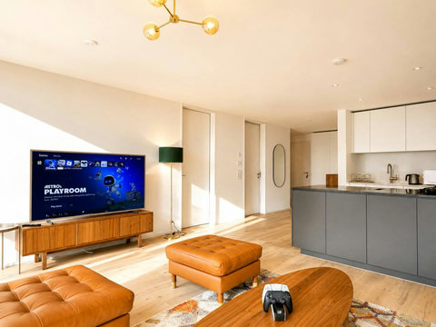 living room with TV