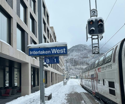 Located just steps from Interlaken West train station, with direct connections across the region.
