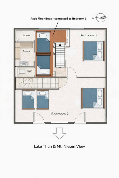 Attic floor beds