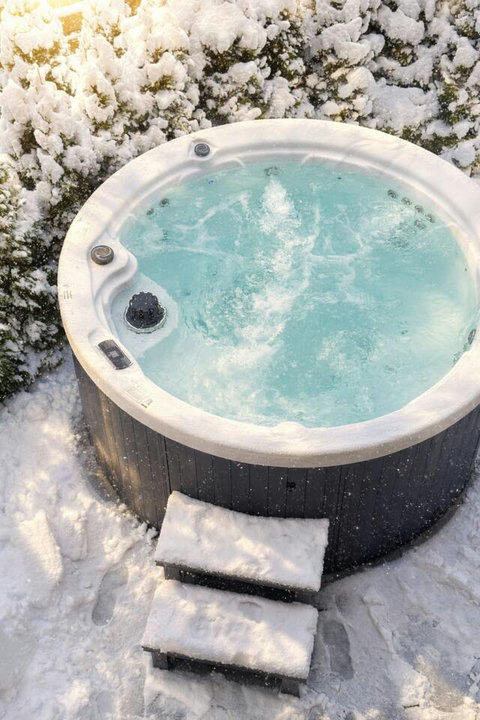 top view hot tub