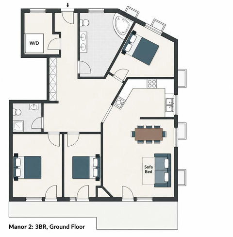Manor 2 - 3BR - Ground Floor