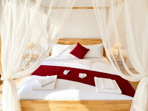 manor 2 bedroom 1 canopy bed closeup