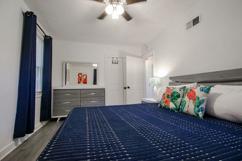 King bed in master bedroom