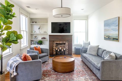 Living area with smart TV