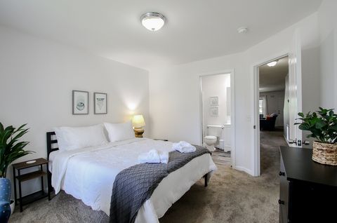 Bedroom 1 with a queen sized bed