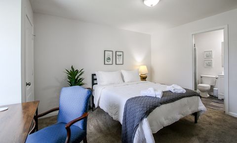 Bedroom 1 with a queen sized bed