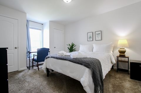 Bedroom 1 with a queen sized bed