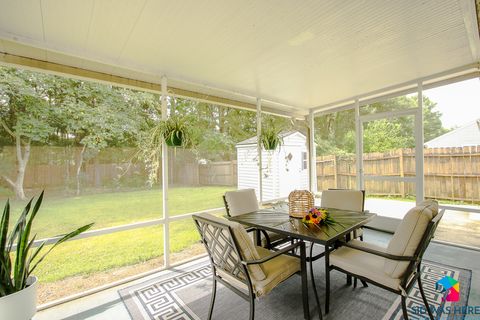 Screen covered back patio