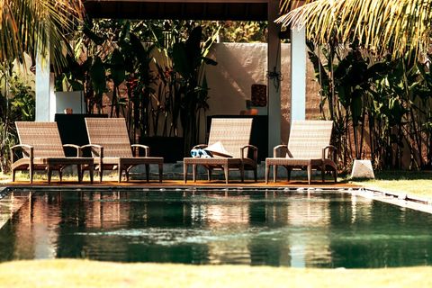 Sunny terrace with loungers are here for your convenience.