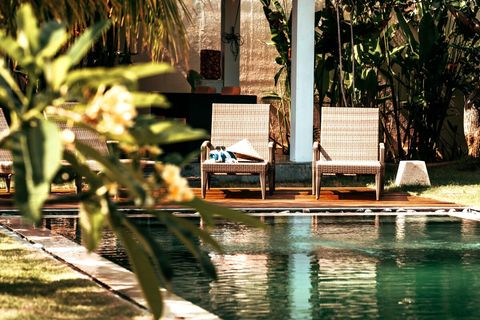 Sunny terrace with loungers are here for your convenience.