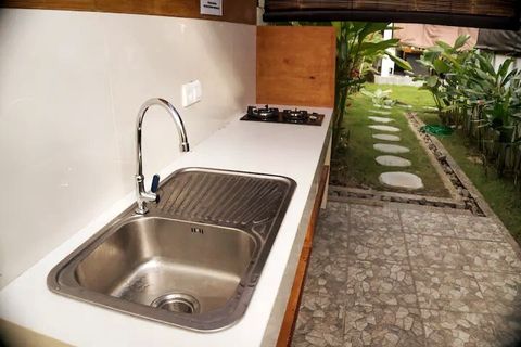 An equipped basic outdoor kitchen if you decide to cook during your vacation.  
