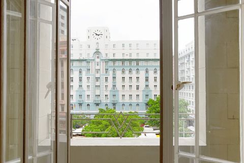 The outside view from within the kitchen