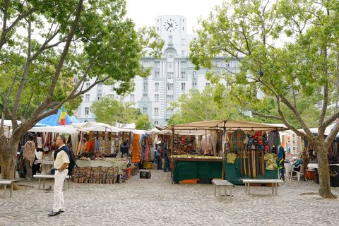 Outside on the square, the souvenir stall holders