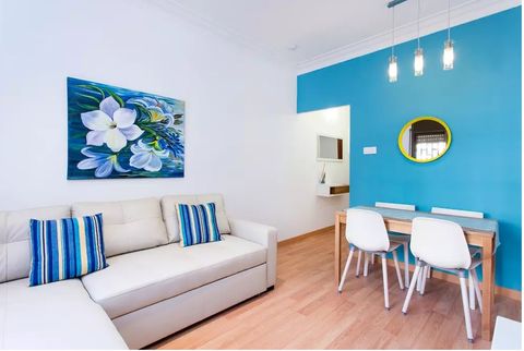 Living room, smart TV, bed-sofa, AC