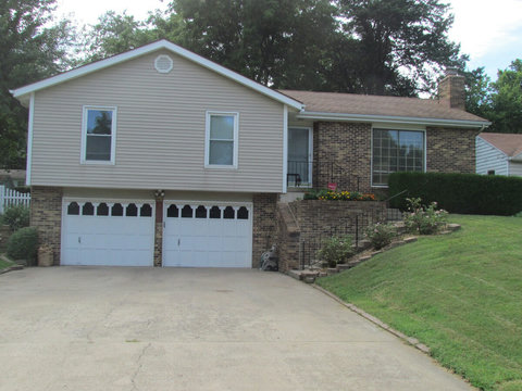 Front of our nice raised 3 bedroom/2 bathroom ranch.