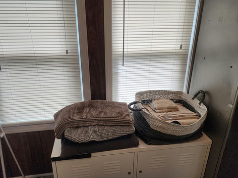 Extra rugs and pet covers whether for pets or people who like to eat on furniture. 