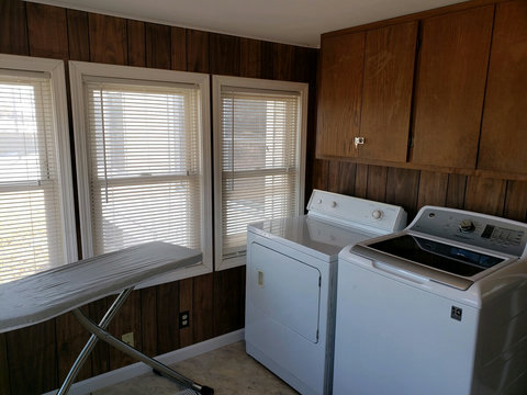 Full size washer & dryer.