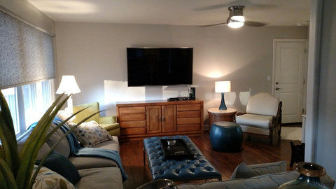 Great view of the tv seating area.